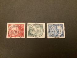 Nobelpris 1921 facit nr 1192-1194 Lyxstämplad serie SANDVIKEN 1