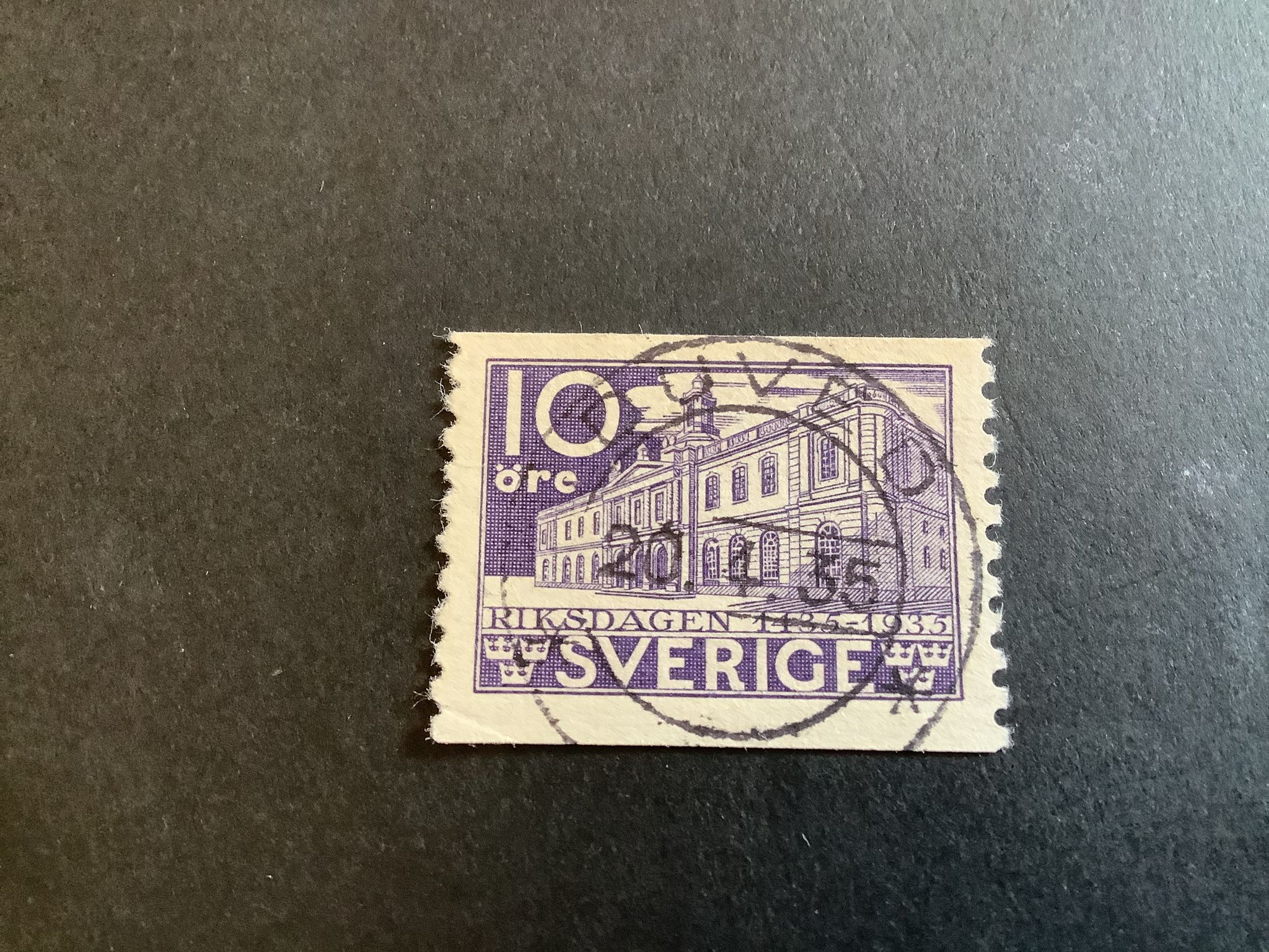 Riksdagen facit nr 241 A lyxstämplat DUVED