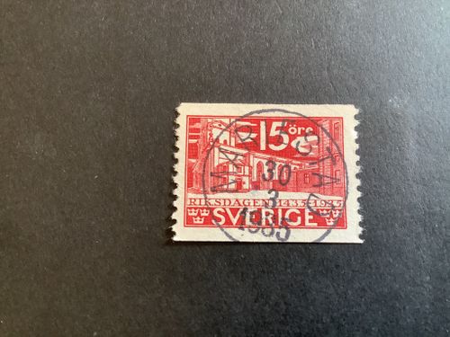 Riksdagen facit nr 242 A lyxstämplat MARIESTAD