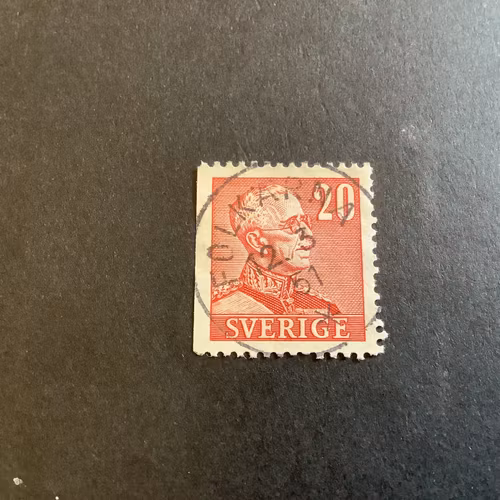 Gustaf V profil höger facit nr 276 B1 praktstämplat FOLKÄRNA