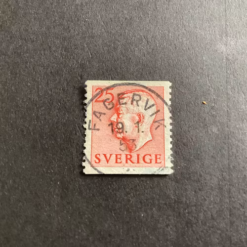 Gustaf VI Adolf facit nr 405 A Praktstämplat FAGERVIK