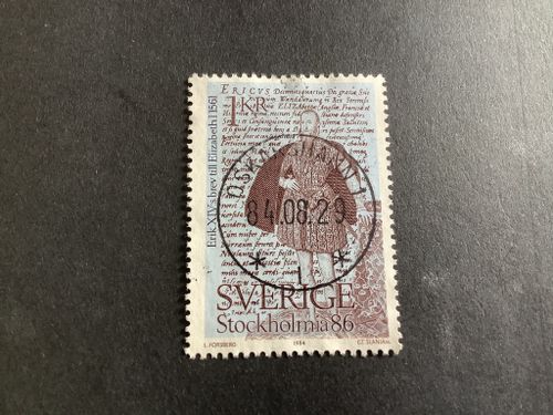 Stockholmia 86 II facit nr 1305 lyxstämplat OSKARSHAMN 1