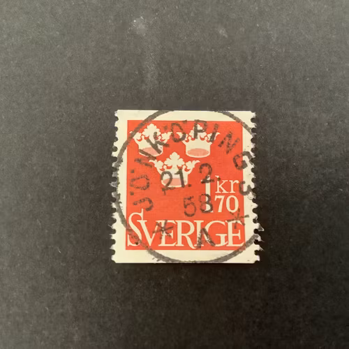 Tre kronor facit nr 304 praktstämplat JÖNKÖPING 3