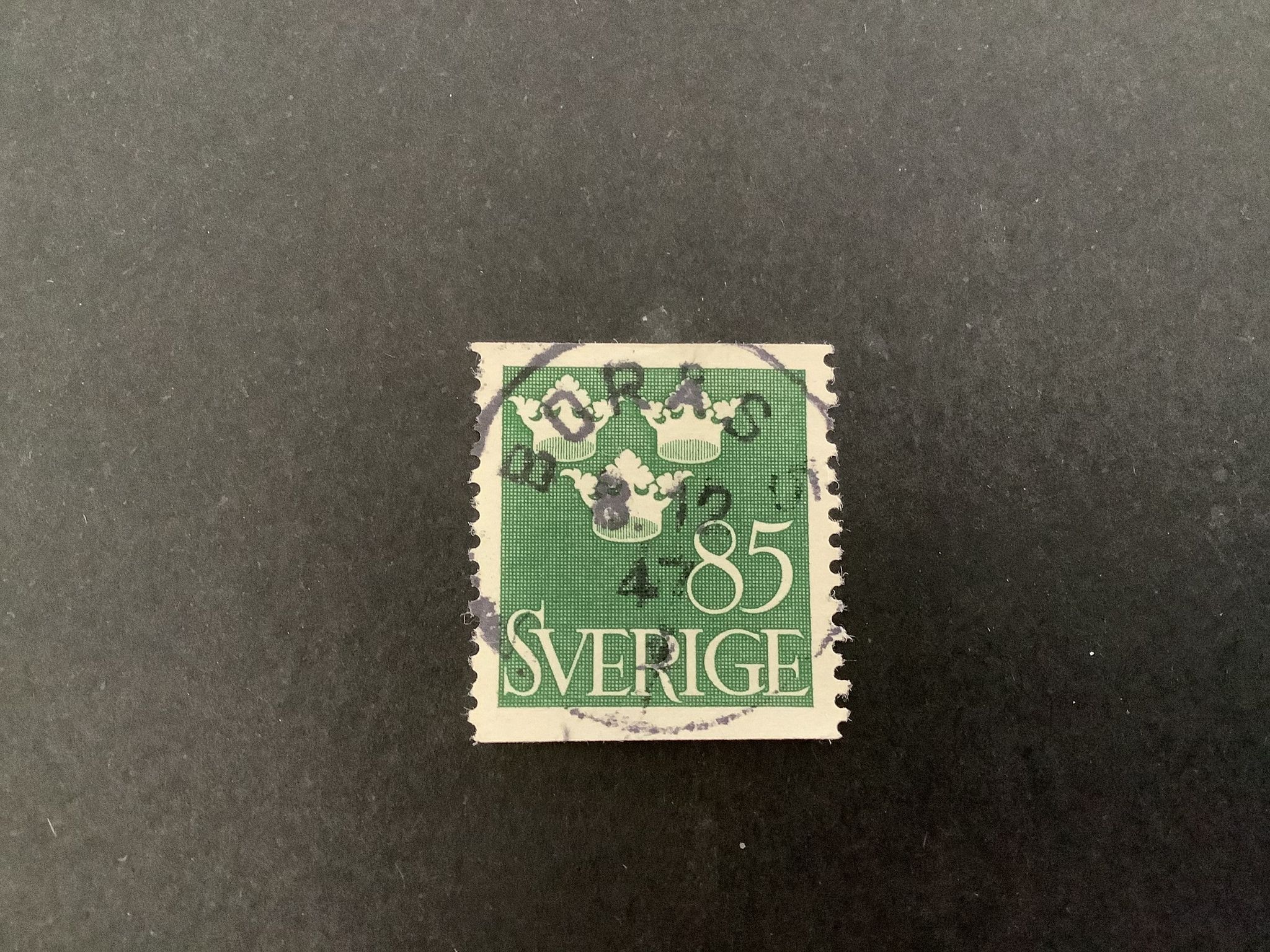 Tre kronor facit nr 291 lyxstämplat BORÅS 5