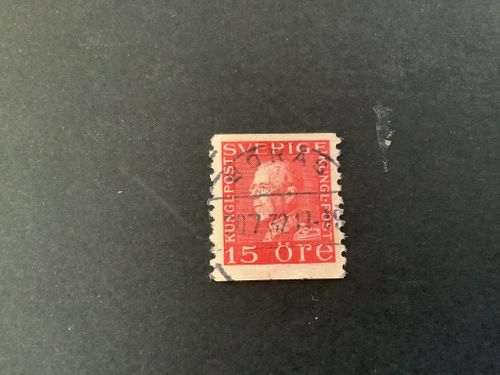 Gustaf V profil vänster facit nr 176 A lyxstämplat BORÅS