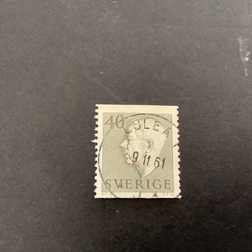 Gustaf VI Adolf typ II facit nr 417 praktstämplat LULEÅ 1