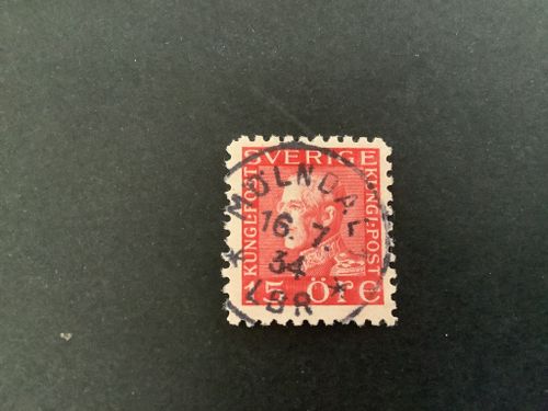 Gustf V profil vänster facit nr 177 C praktstämplat MÖLNDAL *LBR*