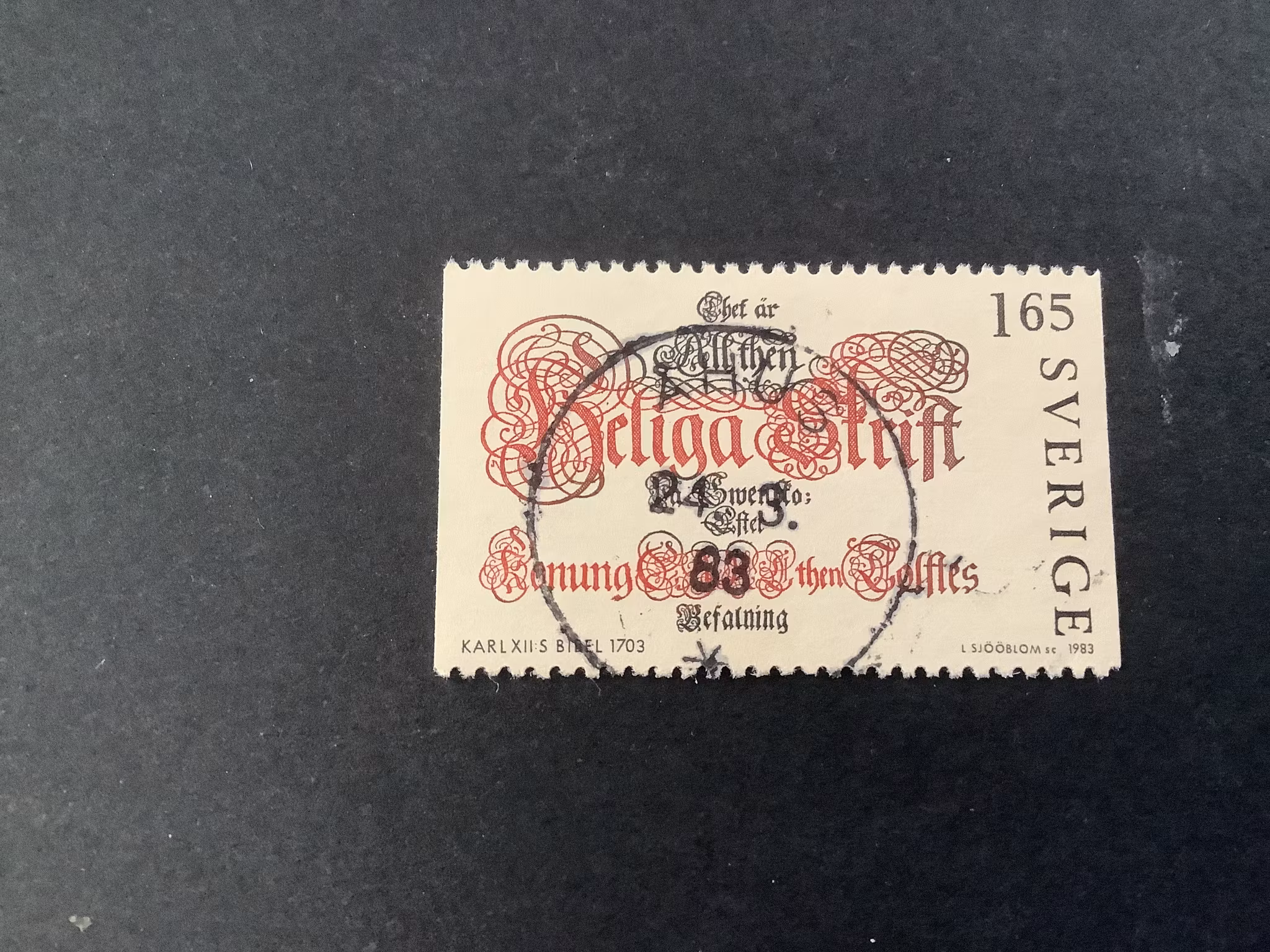 Tryckerikonsten facit nr 1238 lyxstämplat ÅHUS