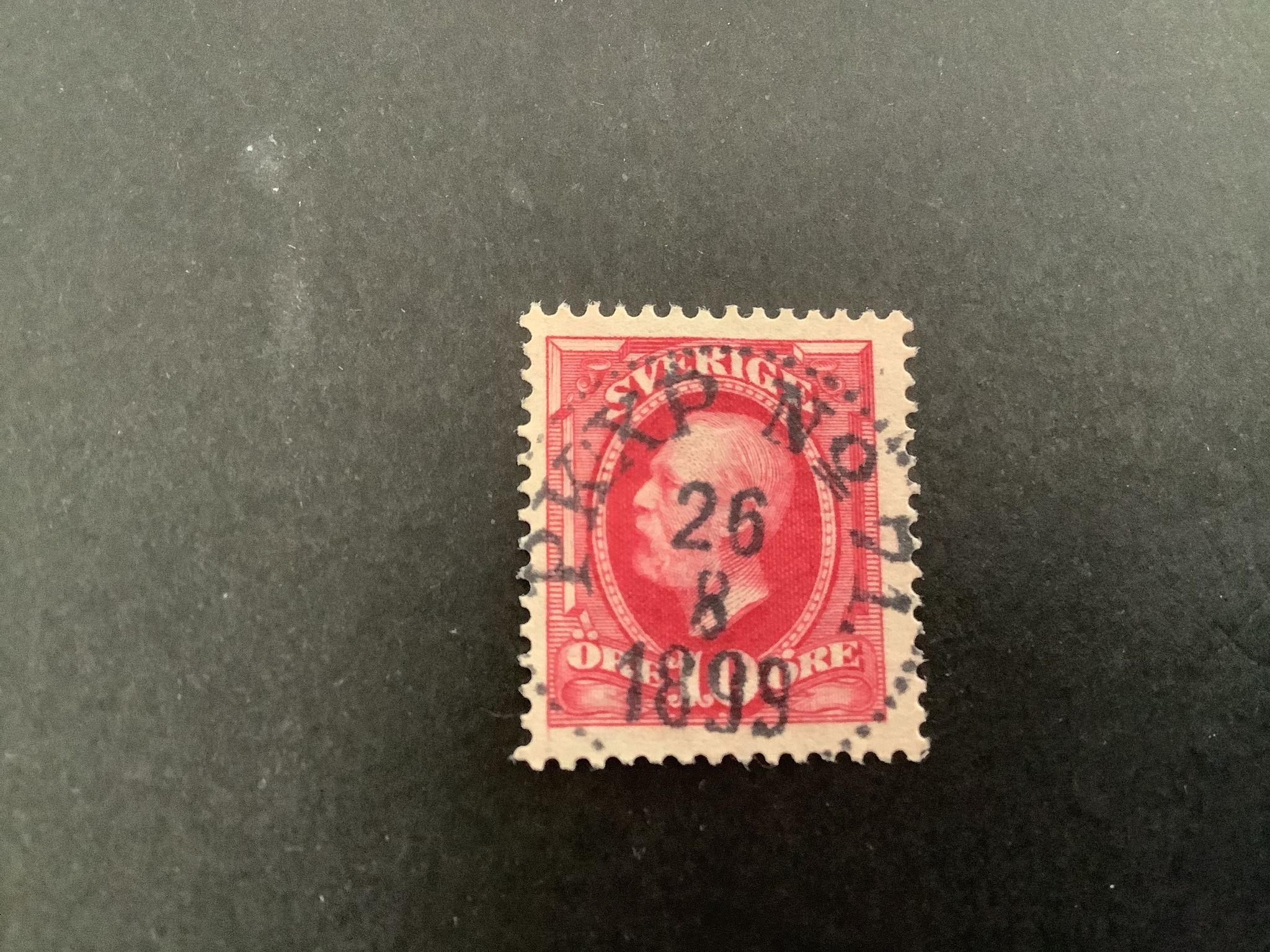 Oscar II koppartryck lyxstämplat PKXP No 71