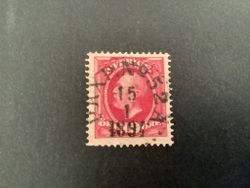 Oscar II koppartryck lyxstämplat PKXP No 52 A
