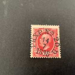 Oscar II koppartryck lyxstämplat PKXP No 20 B