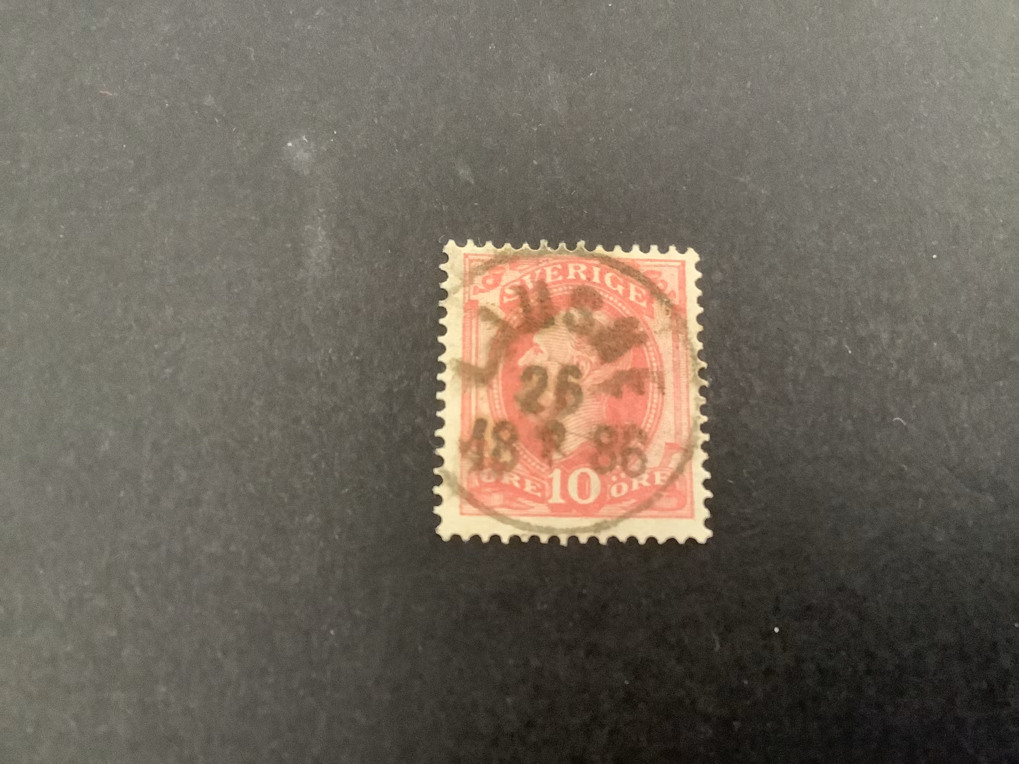Oscar II boktryck med posthorn facit nr 45 lyxstämplat LJUSNE