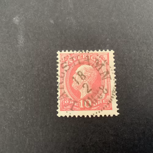 Oscar II boktryck facit nr 45 praktstämplat KARLSHAMN