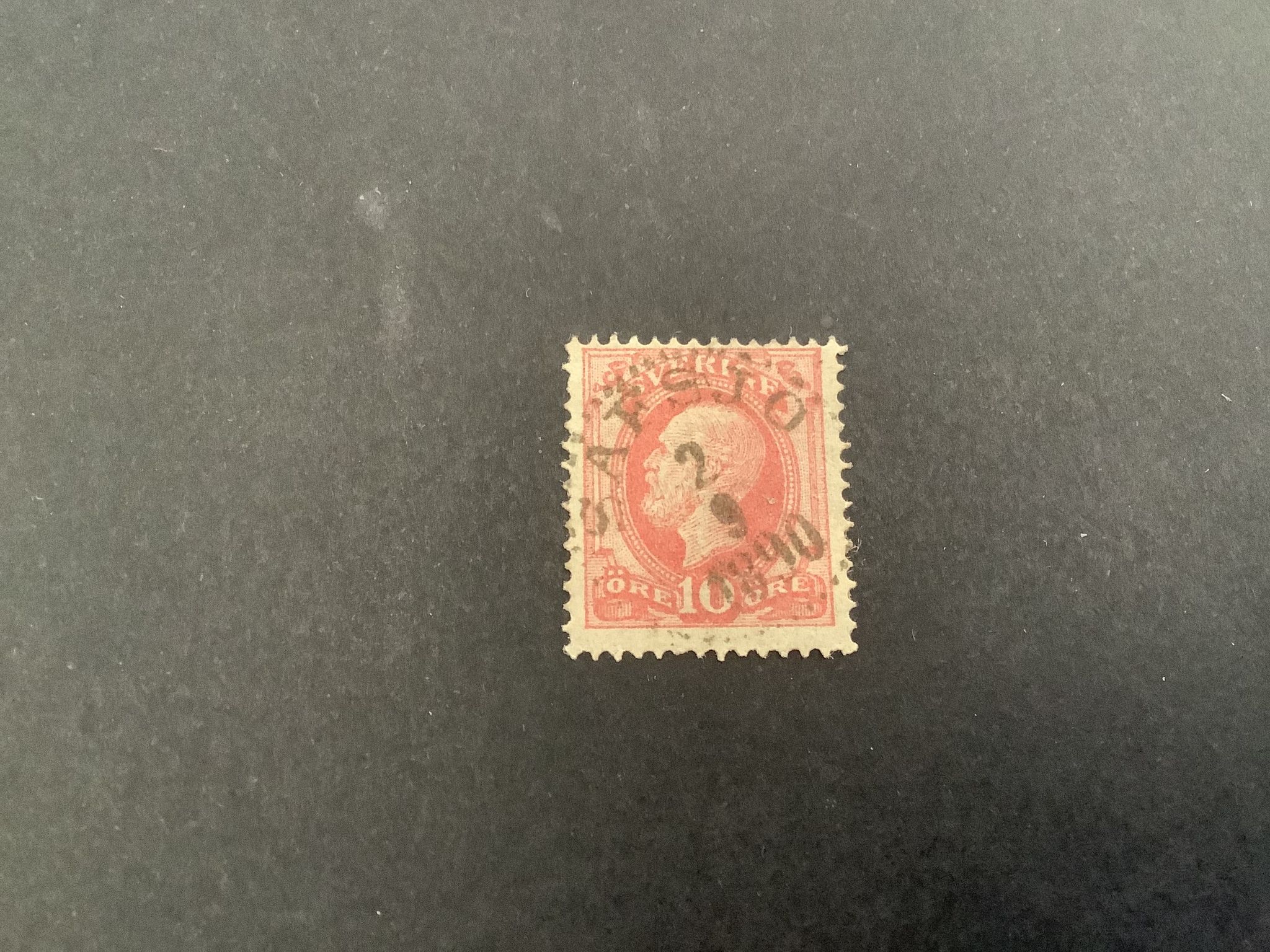 Oscar II boktryck med posthorn facit nr 45 praktstämplat SÄFSJÖ