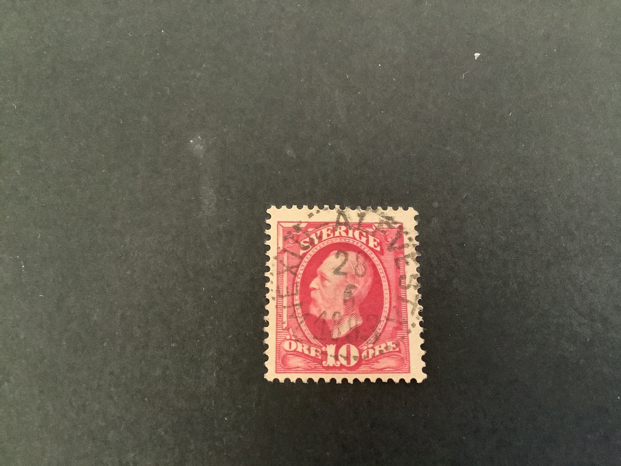 Oscar II koppartryck praktstämplat WEXIÖ-ALFVESTA