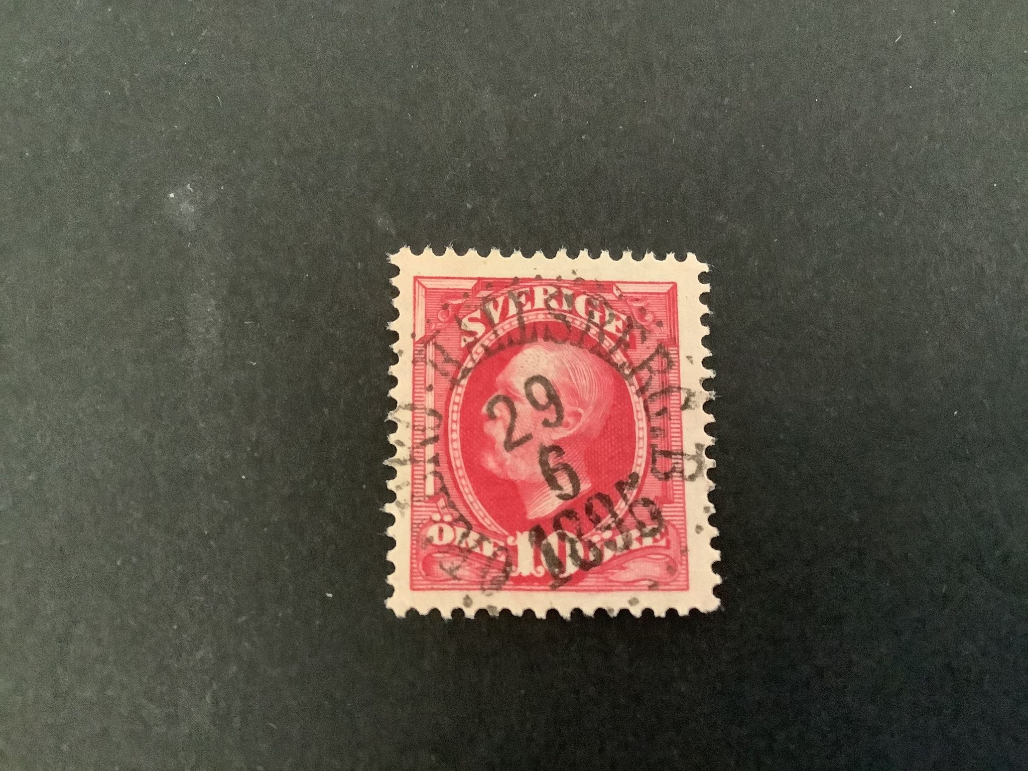 Oscar II koppartryck praktstämplat ÖREBRO-HALLSBERG B