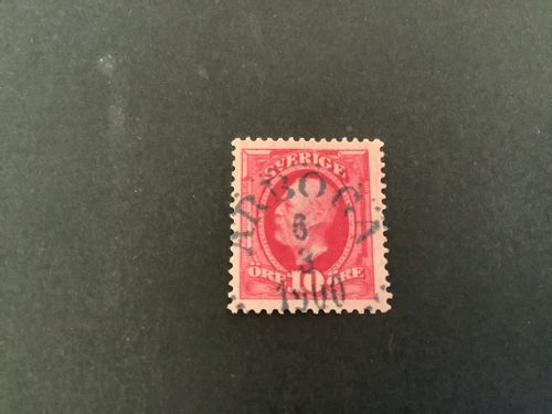 Oscar II koppartryck facit nr 54 praktstämplat ARBOGA