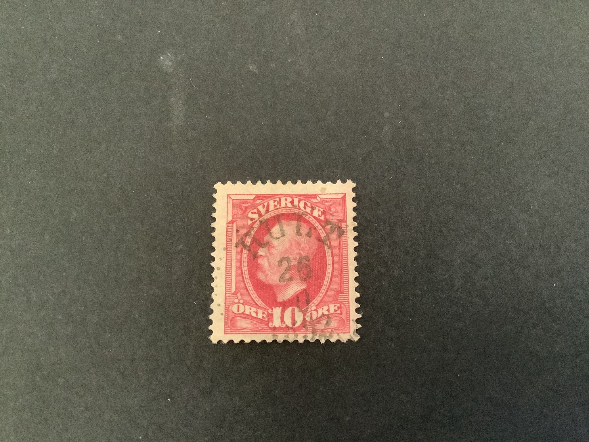 Oscar II facit nr 54 koppartryck lyxstämplat HULT