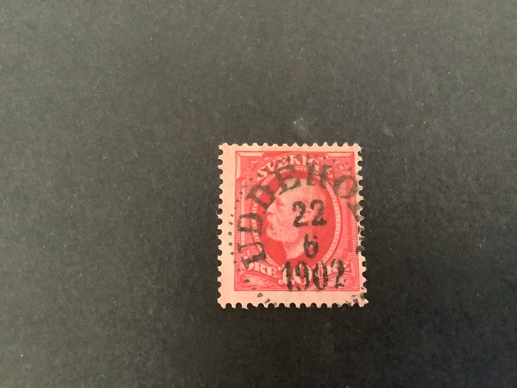Oscar II koppartryck facit nr 54 praktstämplat UDDEHOLM