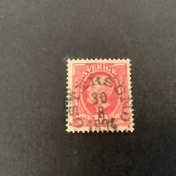 Oscar II facit nr 54 koppartryck praktstämplat ÖSTERSUND