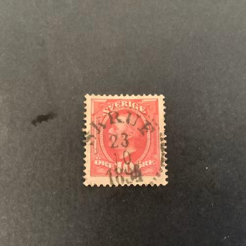 Oscar II koppartryck facit nr 54 praktstämplat SKRUF