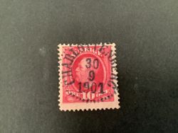 Oscar II koppartryck praktstämplat CHARLOTTENBERG