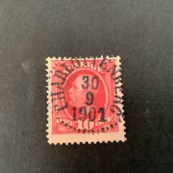 Oscar II koppartryck praktstämplat CHARLOTTENBERG