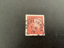 Gustaf VI Adolf typ III facit nr 418 A praktstämplat HERRLJUNGA