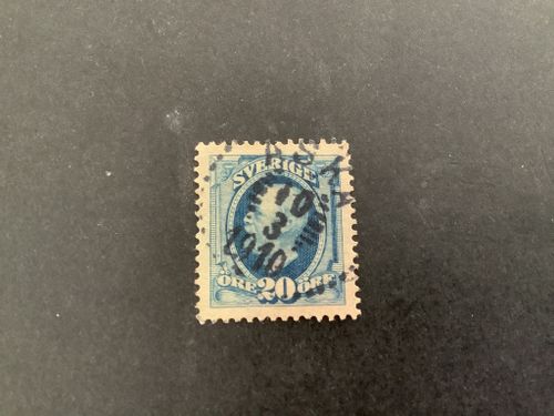 Oscar II koppartryck facit nr 56 praktstämplat ASKA