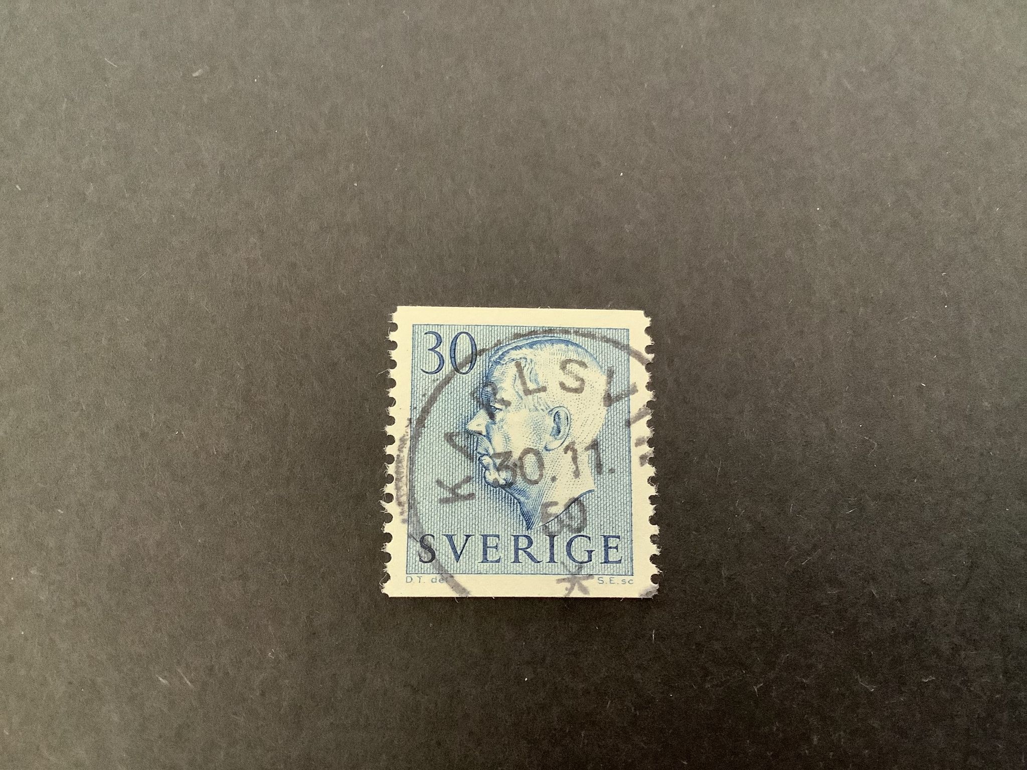 Gustaf VI Adolf typ II facit nr 416 A praktstämplat KARLSVIK