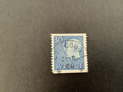 Gustaf VI Adolf typ III facit nr 421 A praktstämplat GÖTEBORG 1