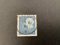 Gustaf VI Adolf typ III facit nr 421 A lyxstämplat FALUN 1