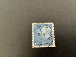 Gustaf VI Adolf typ III facit nr 421 A praktstämplat STOCKHOLM FLYG