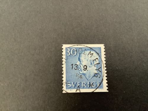 Gustaf VI Adolf typ III facit nr 421 A praktstämplat STOCKHOLM FLYG