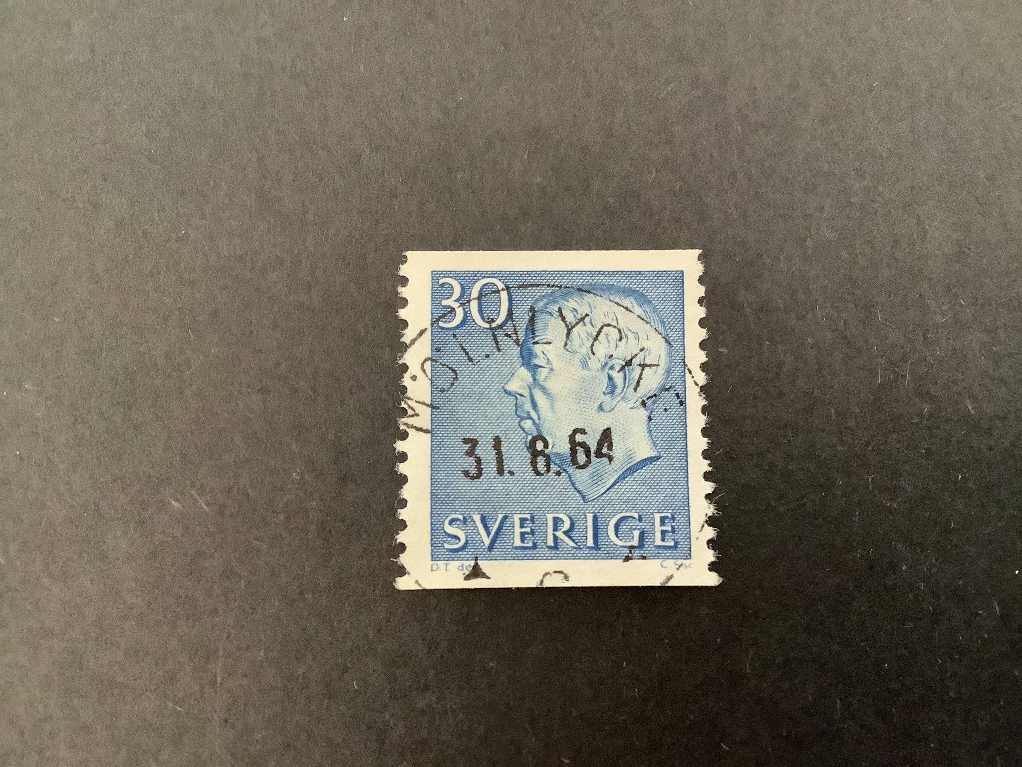 Gustaf VI Adolf typ III facit nr 421 A praktstämplat MÖLNLYCKE