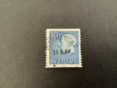 Gustaf VI Adolf typ III facit nr 421 A praktstämplat MÖLNLYCKE