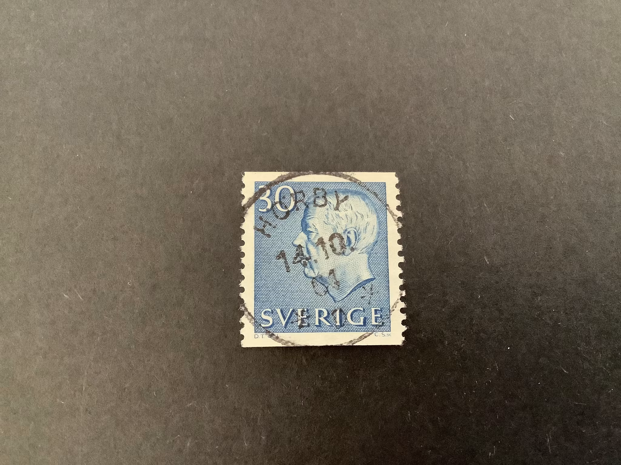 Gustaf VI Adolf typ III facit nr 421 A praktstämplat HÖRBY