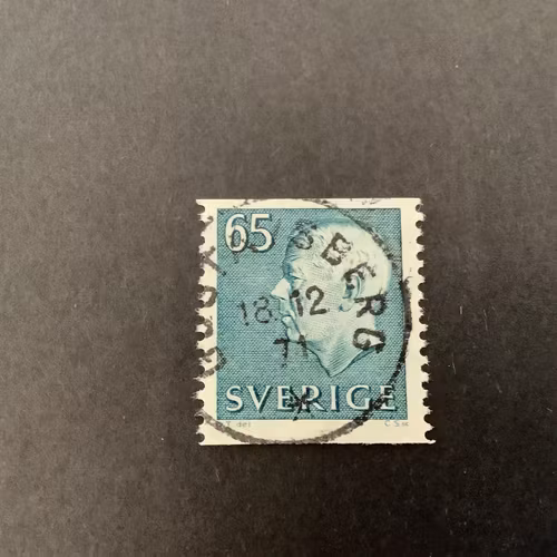Gustaf VI Adolf typ III facit nr 435 praktstämplat GUSTAVSBERG