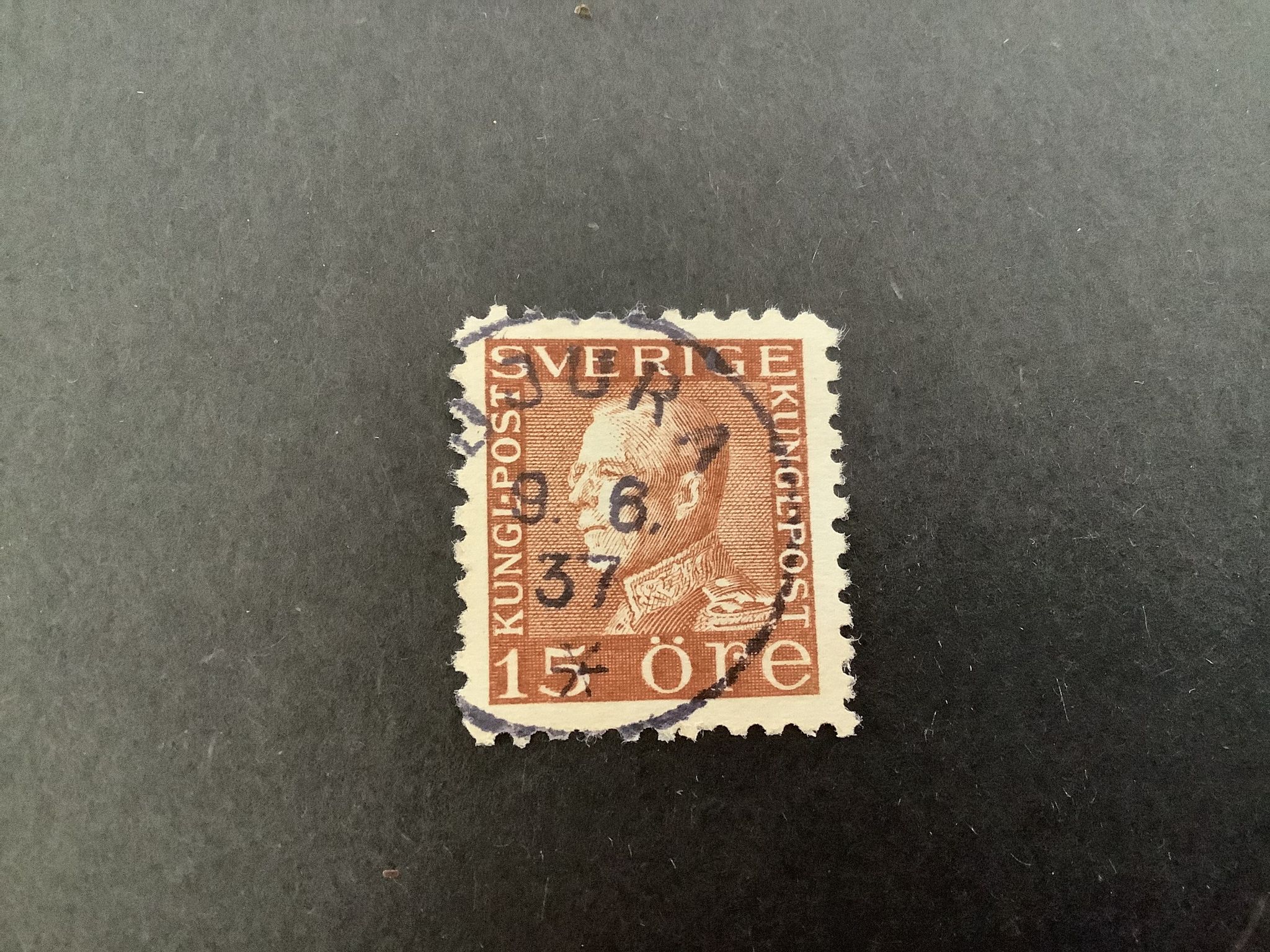 Gustaf V profil vänster facit nr 178 C praktstämplat DJURA