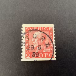 Gustaf V profil vänster facit nr 180 praktstämplat STORÅ