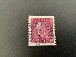 Gustaf V profil vänster facit nr 187 praktstämplat GRÄSTORP