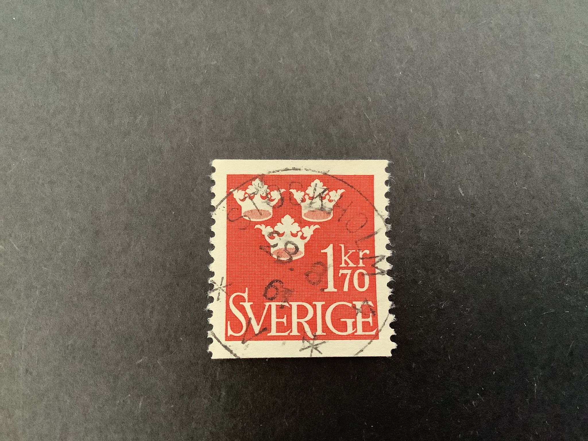 Tre kronor facit nr 304 praktstämplat STOCKHOLM 4