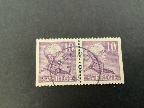 Gustaf V profil höger facit nr 273 BB praktstämplat par ÖREBRO 1