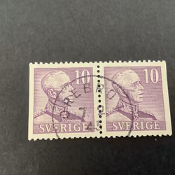 Gustaf V profil höger facit nr 273 BB praktstämplat par ÖREBRO 1