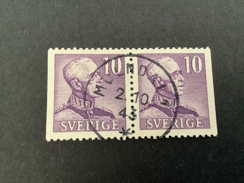 Gustaf V profil höger facit nr 273 BB praktstämplat par MÖLNDAL