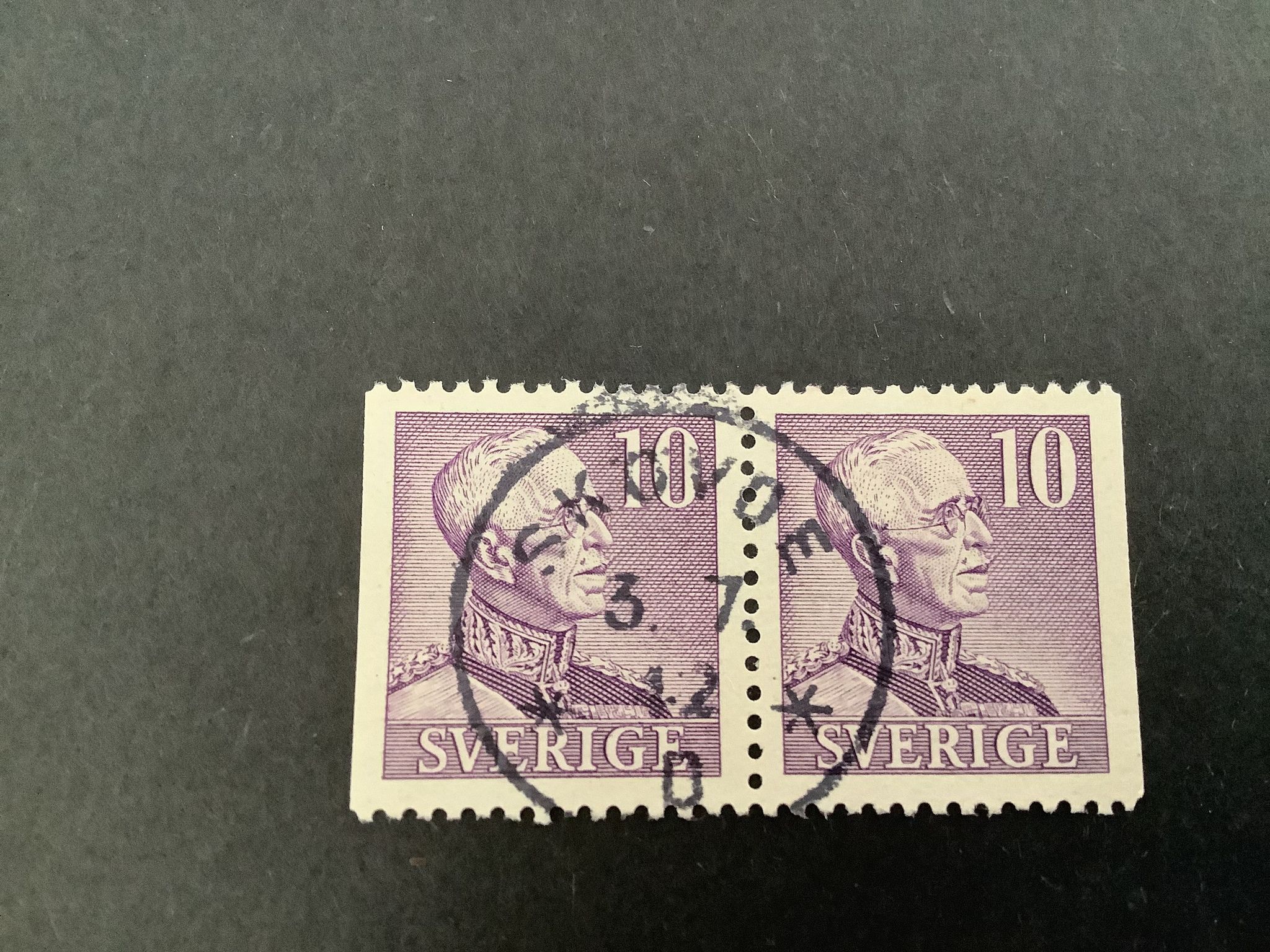Gustaf V facit nr 273 BB praktstämplat par SKÖVDE
