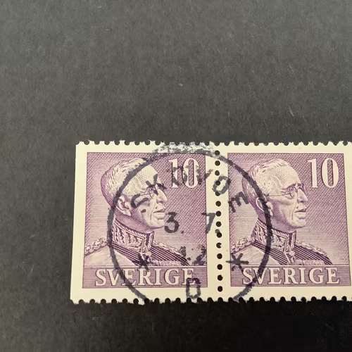 Gustaf V facit nr 273 BB praktstämplat par SKÖVDE