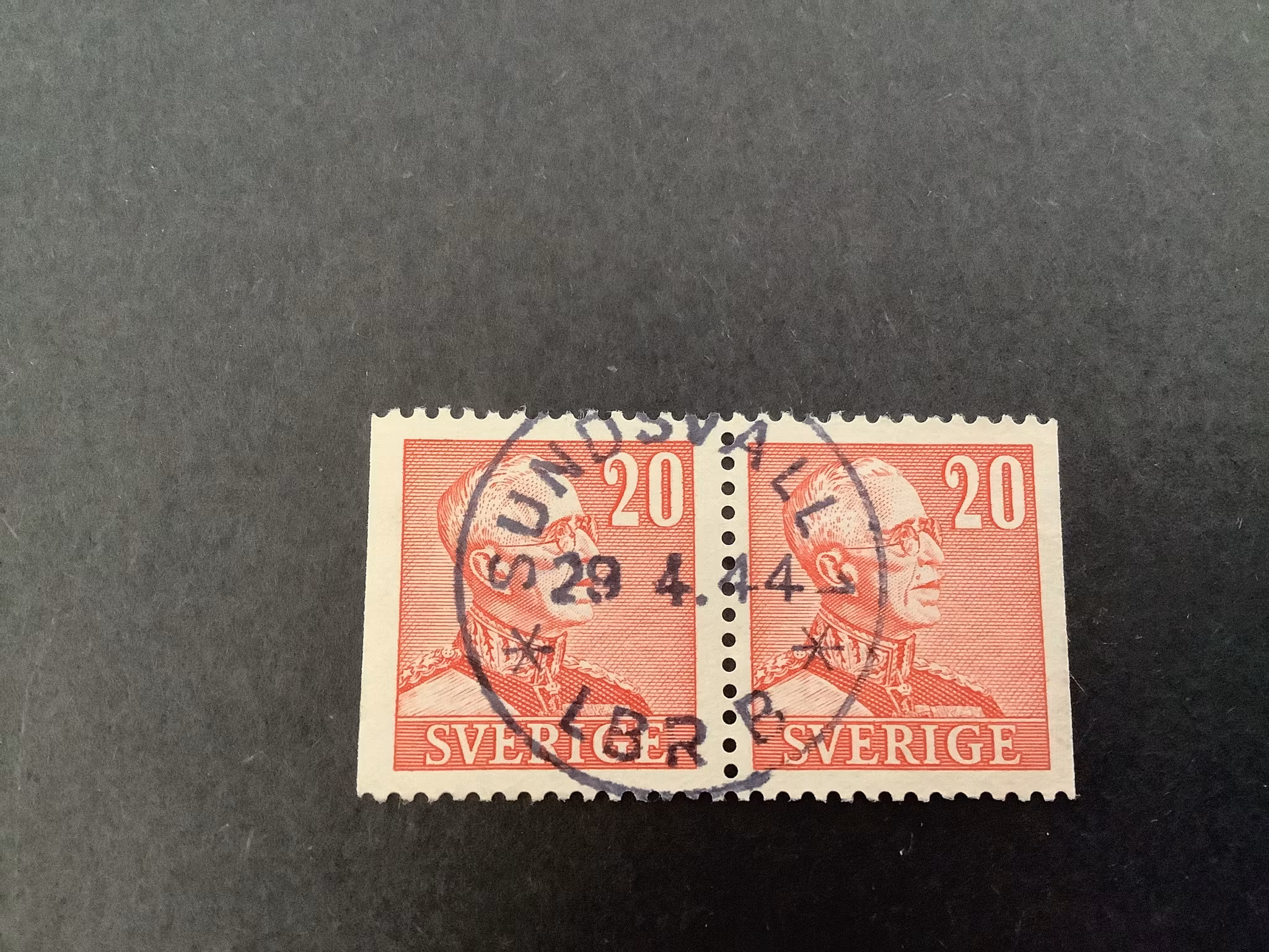 Gustaf V profil höger facit nr 276 BB praktstämplat par SUNDSVALL *LBR*