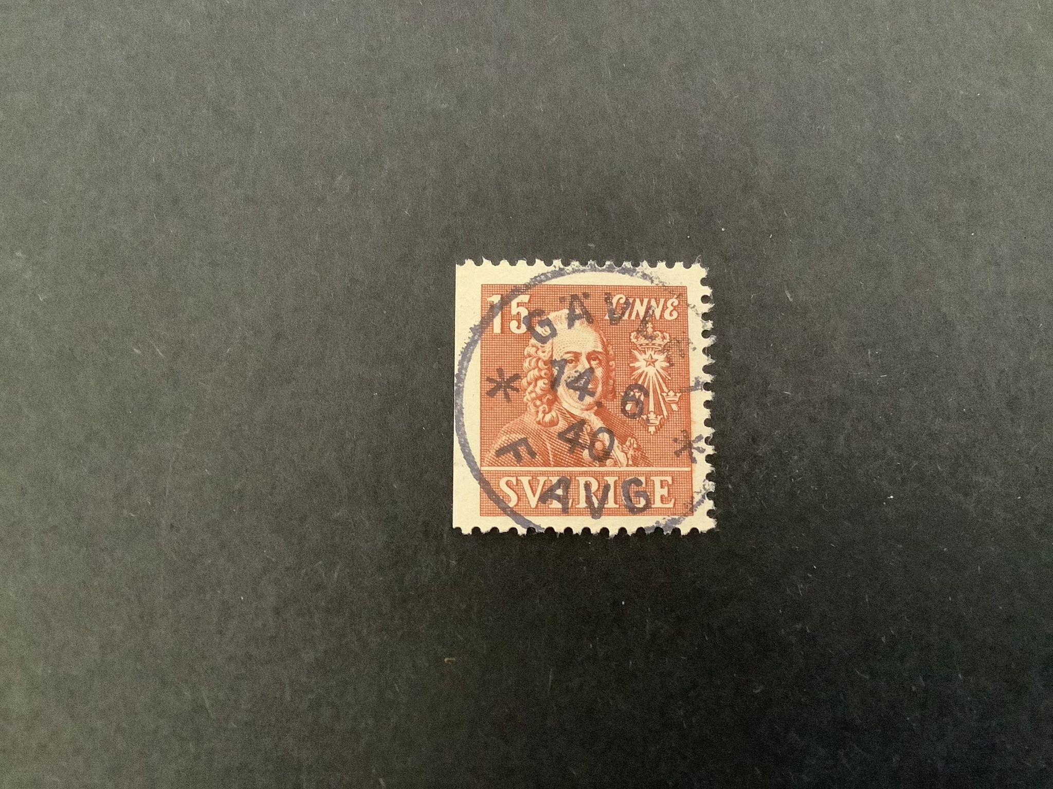 Kungliga vetenskapsakademien facit nr 321 B1 praktstämplat GÄVLE 1