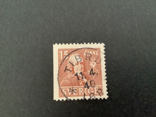 Kungliga vetenskapsakademien facit nr 321 B1 praktstämplat TIBRO*LBR*